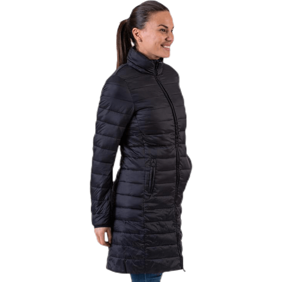Padded Jacket Long Logo Avera Black