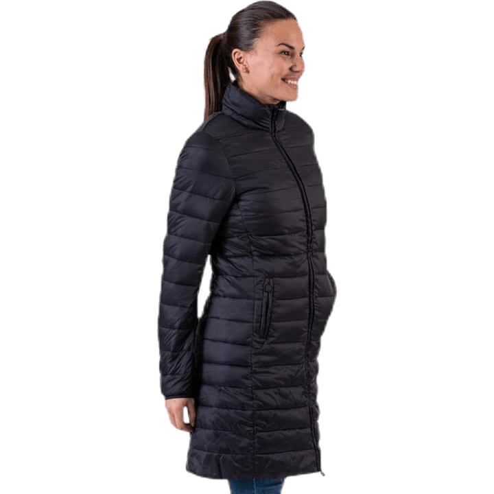 Padded Jacket Long Logo Avera Black