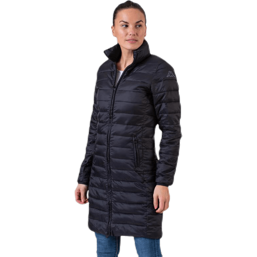 Padded Jacket Long Logo Avera Black