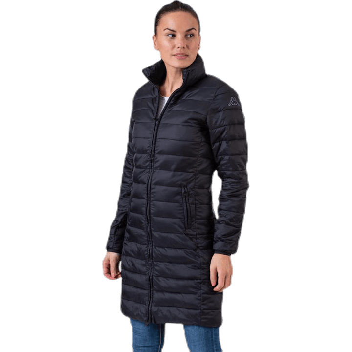 Padded Jacket Long Logo Avera Black