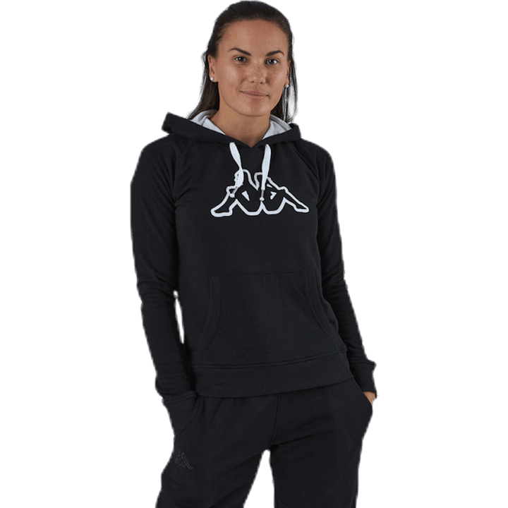 Sweat à capuche pour femme, logo Zeleril blanc/noir