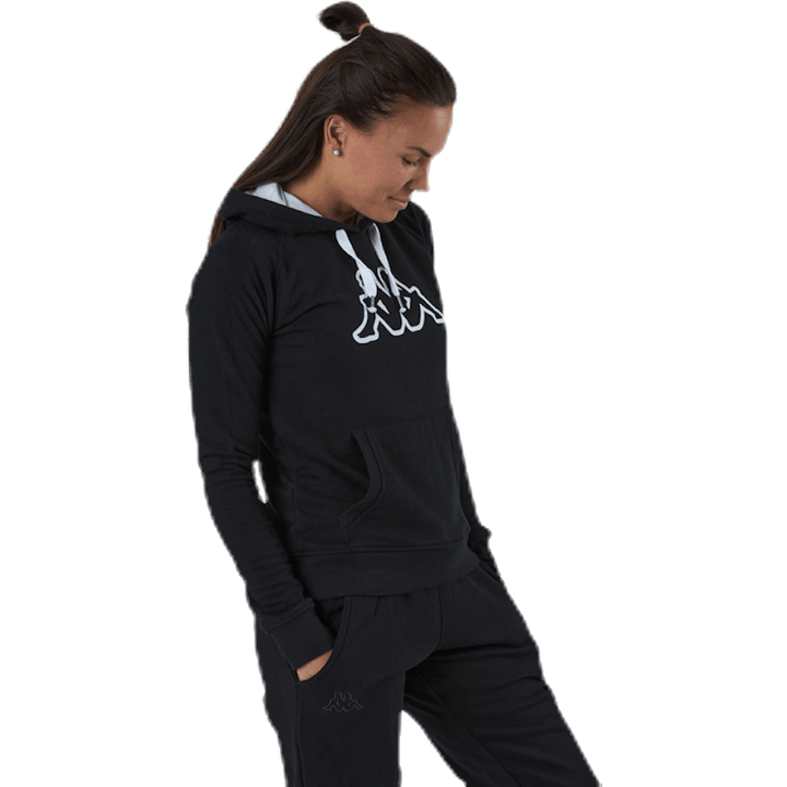 Sweat à capuche pour femme, logo Zeleril blanc/noir