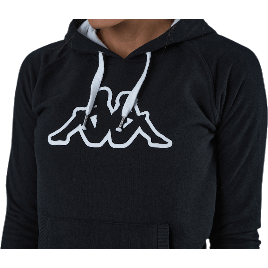 Sweat à capuche pour femme, logo Zeleril blanc/noir
