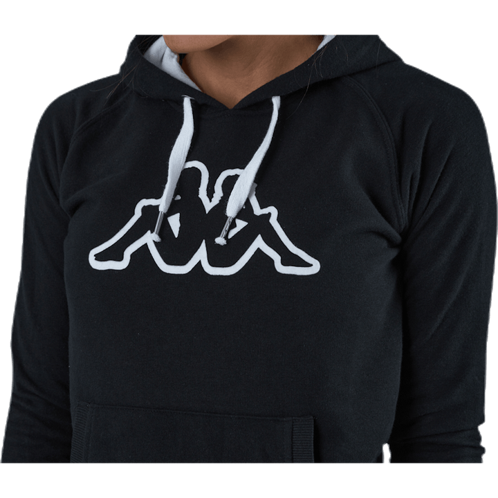 Sweat à capuche pour femme, logo Zeleril blanc/noir