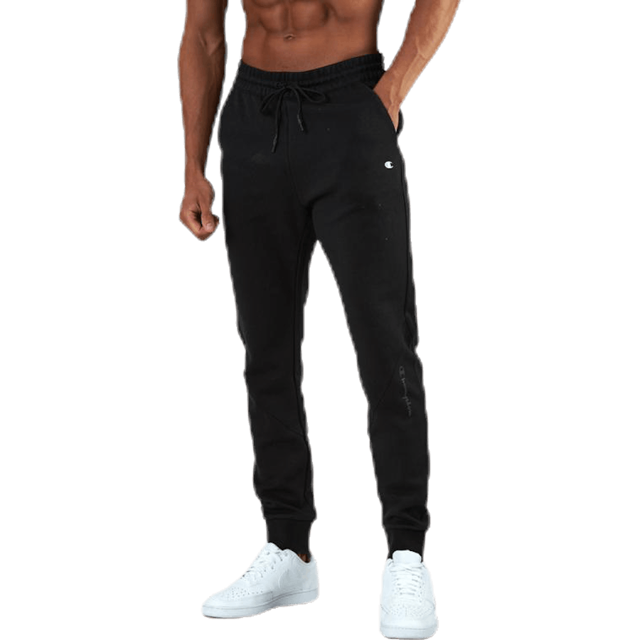 Rib Cuff Pants Black