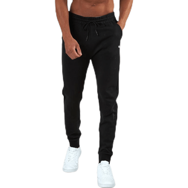 Rib Cuff Pants Black