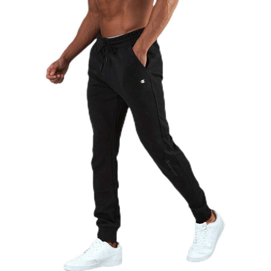 Rib Cuff Pants Black