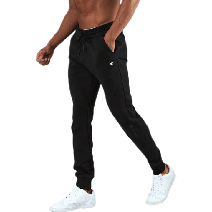 Rib Cuff Pants Black