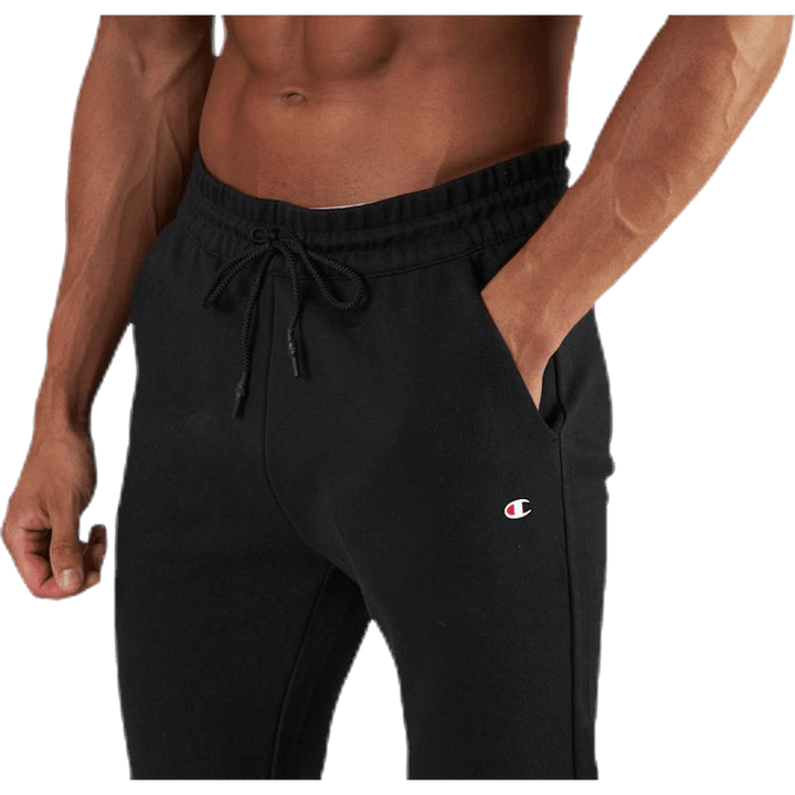 Rib Cuff Pants Black