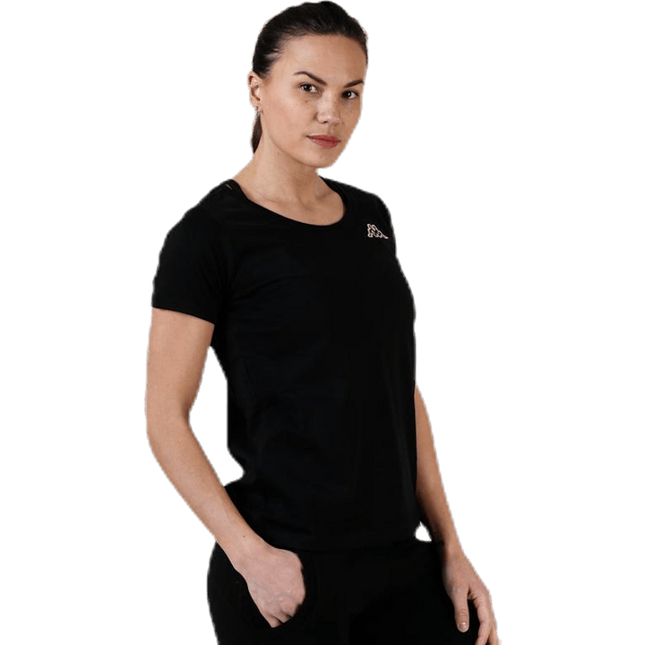 T-Shirt S/S, Logo Momba Black