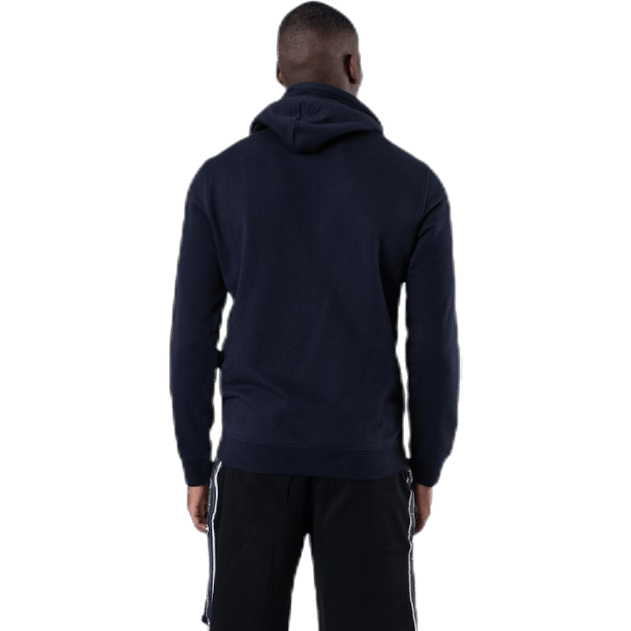 Felpa con cappuccio e zip intera blu