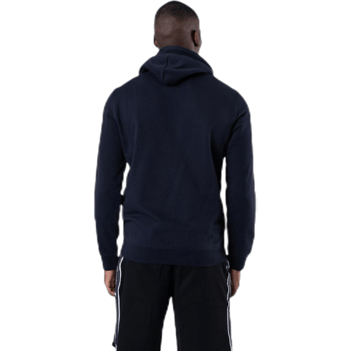 Felpa con cappuccio e zip intera blu