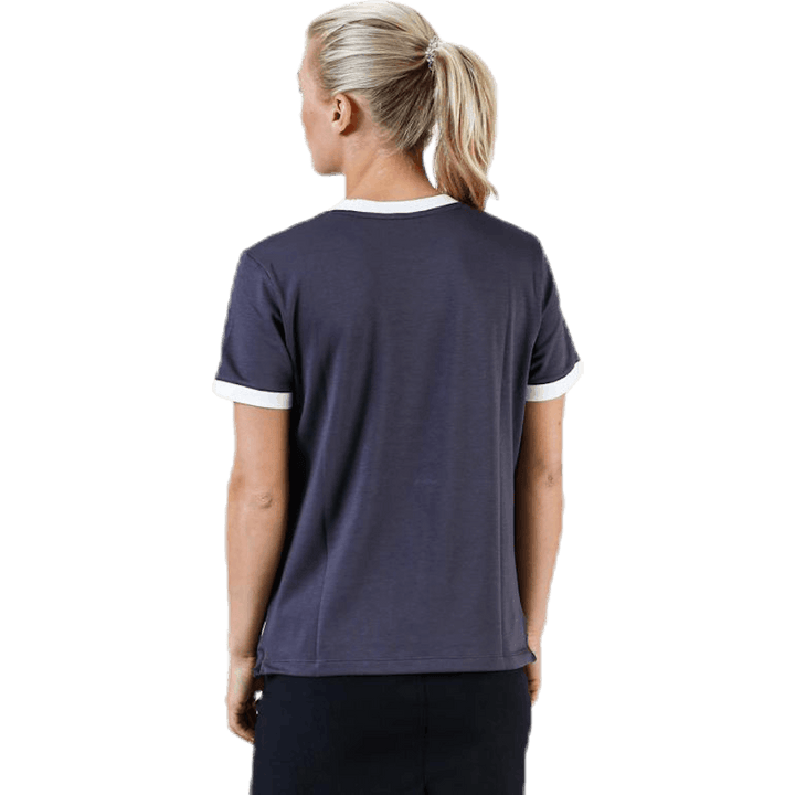 Ringer Top SS Blue/White