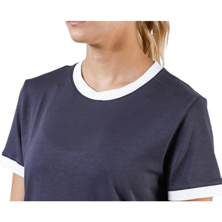 Ringer Top SS Blue/White