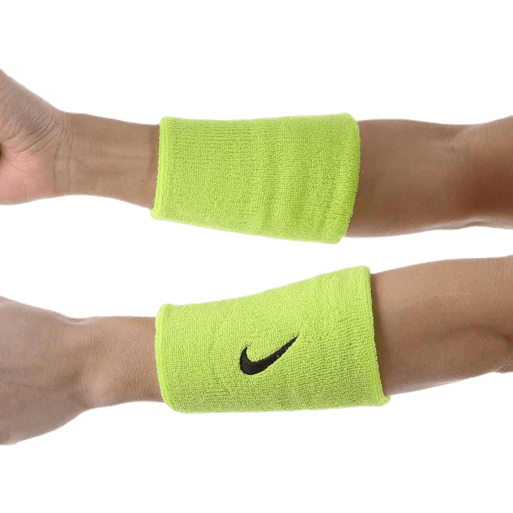 Swoosh Doublewide Wristbands Green