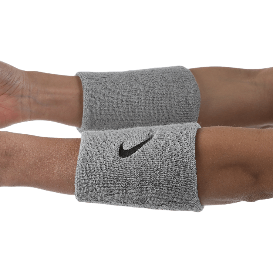 Swoosh Doublewide Wristbands Grey