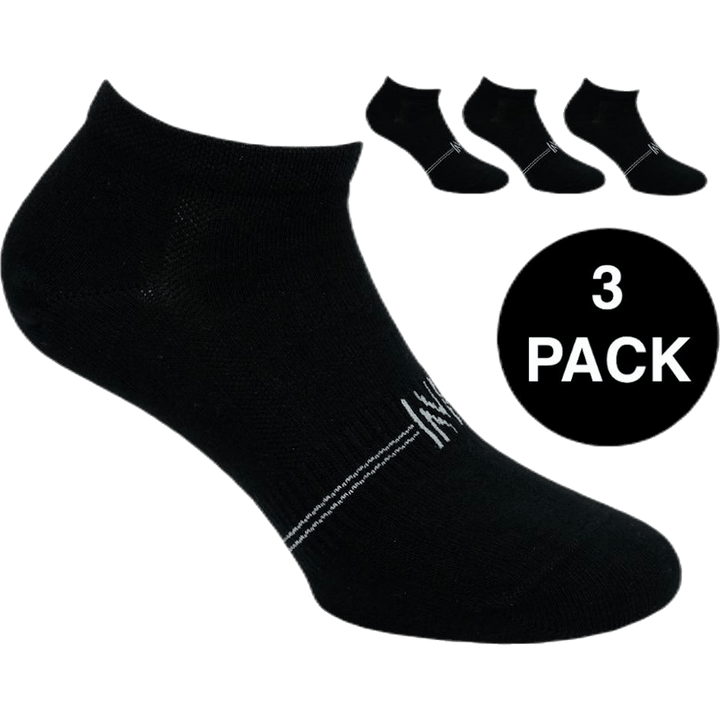 Fresh- 3-Pack Cotton Low Cut Training Socks Black