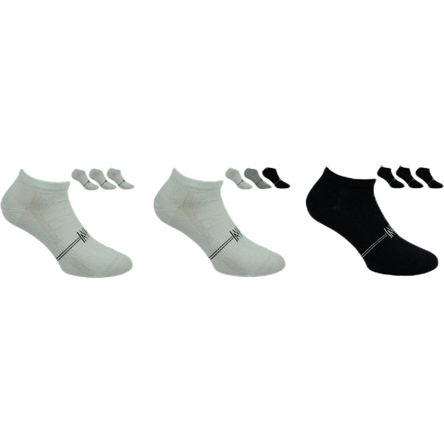 Fresh- 3-Pack Cotton Low Cut Training Socks Black