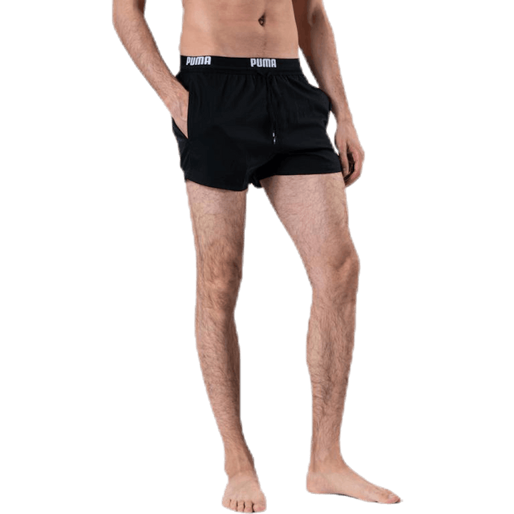Logo Short Length Swim Shorts Black