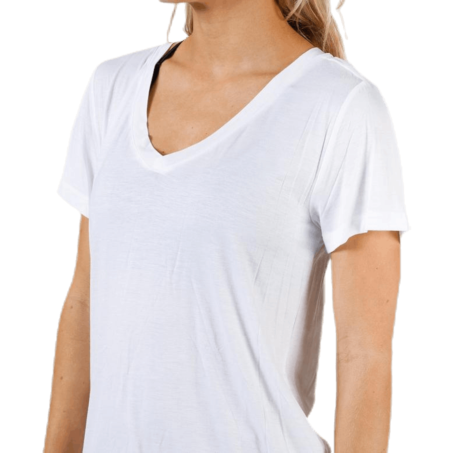 S/S V-ringad vit