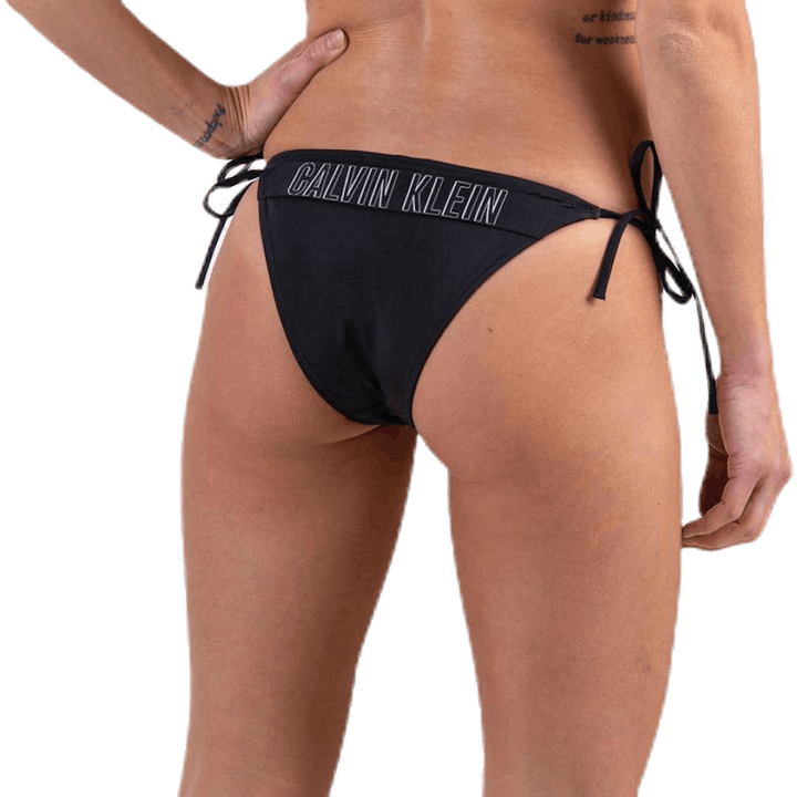 Cheeky String Side Tie Bikini Black