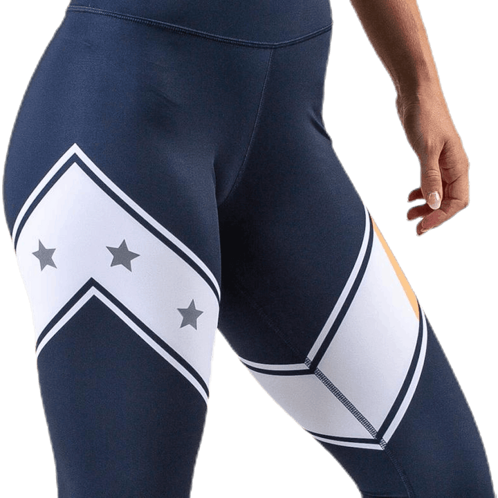 Block Legging Stars Full Length Blue
