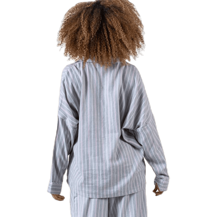 L/S Button Down White/Black