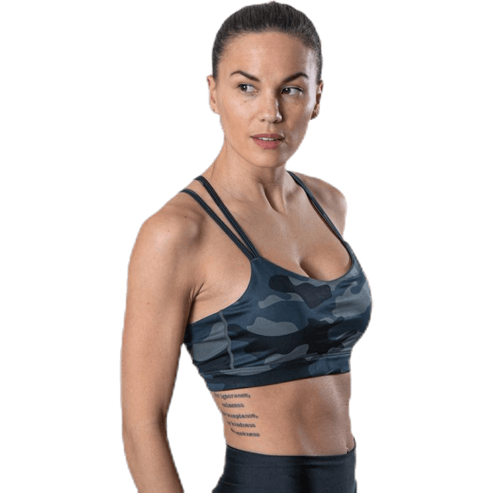 Medium Support Bra Camo Patterned/Black