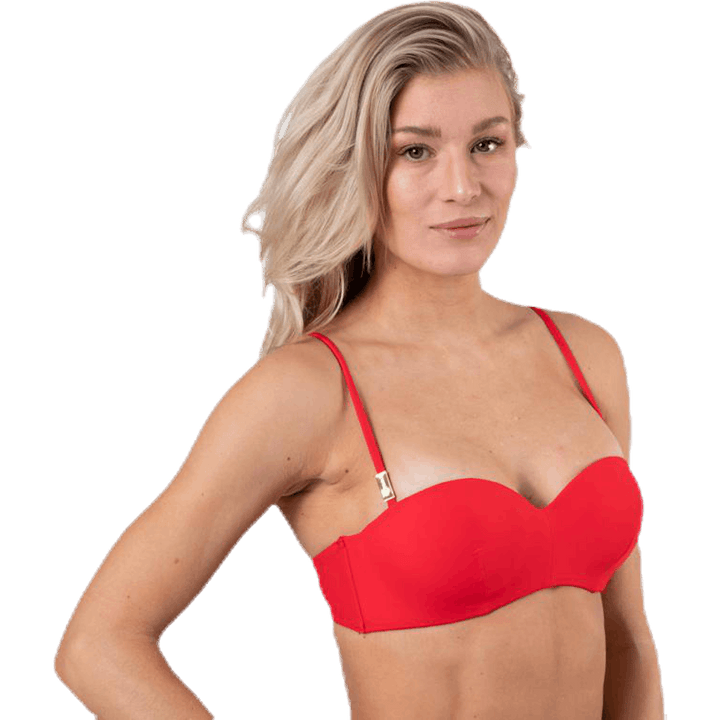 Core Solid Structured Bandeau Red