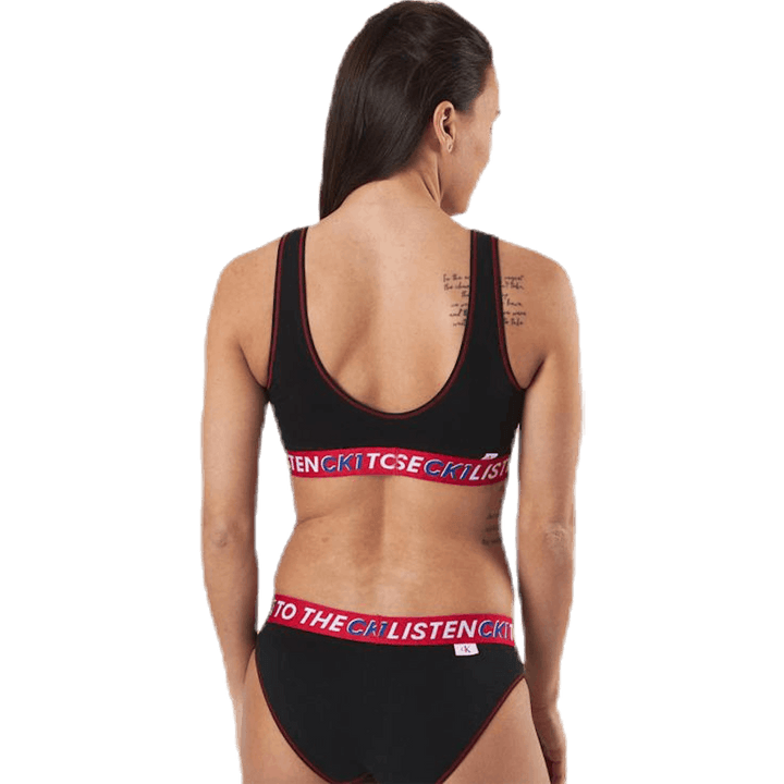Ck One Listen Unlined Bralette Black/Red