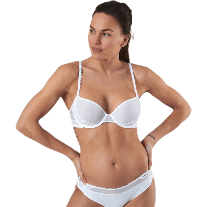 Pique Lace Lightly Lined Demi White