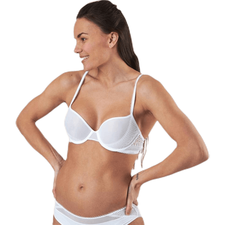 Pique Lace Lightly Lined Demi White