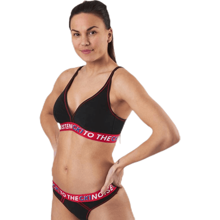 Ck One Listen Unlined Bralette Black/Red