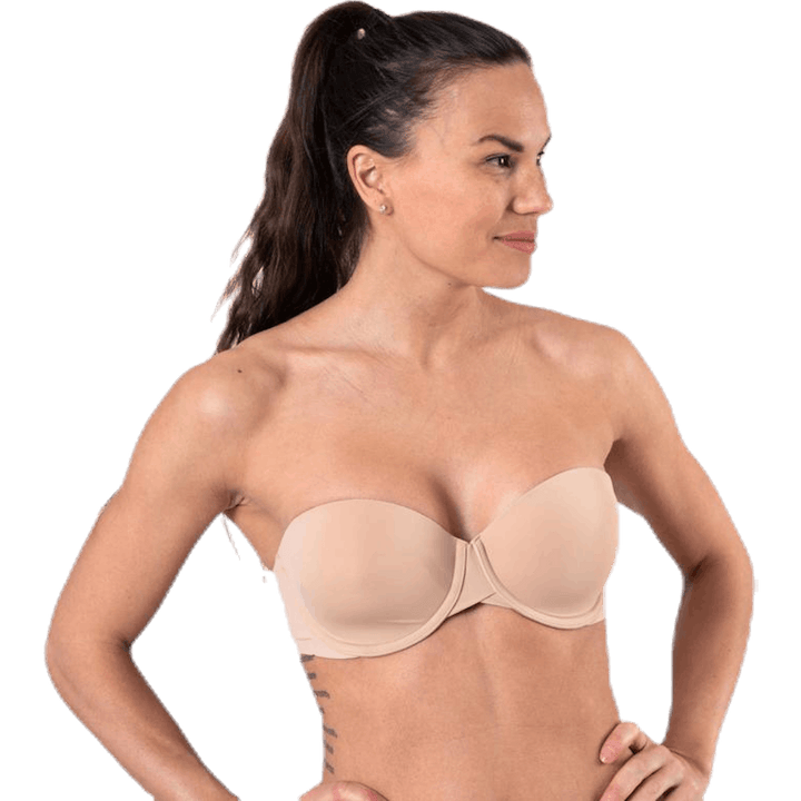 Light Lined Strapless Beige
