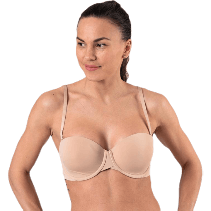 Light Lined Strapless Beige