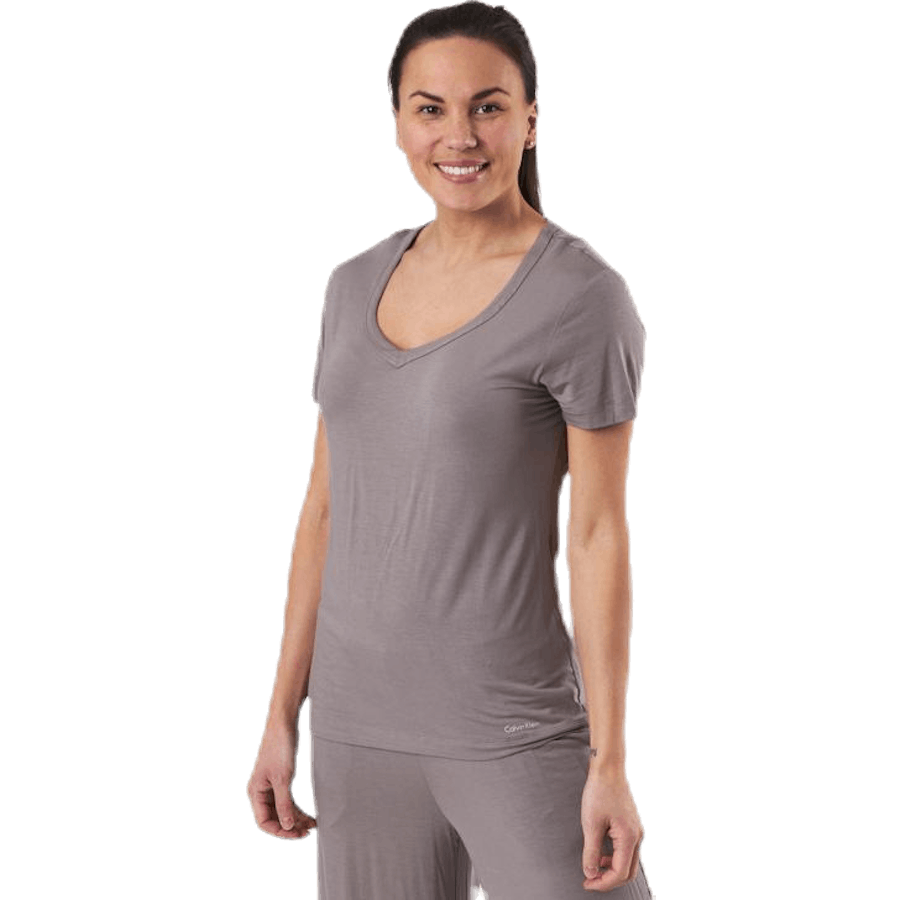 Sophisticated Modal S/S V-Neck Beige