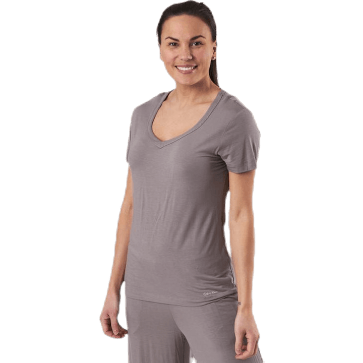 Sophisticated Modal S/S V-Neck Beige
