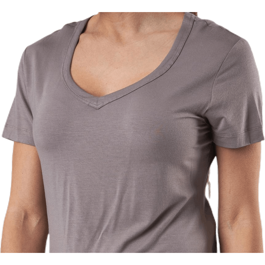 Sophisticated Modal S/S V-Neck Beige