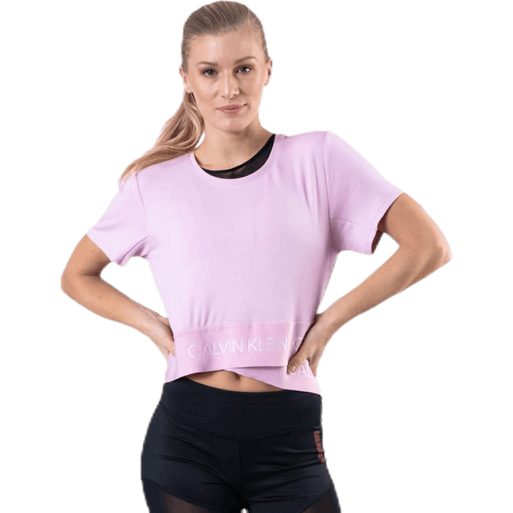 T-shirt court à manches courtes rose