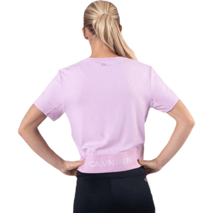 T-shirt court à manches courtes rose