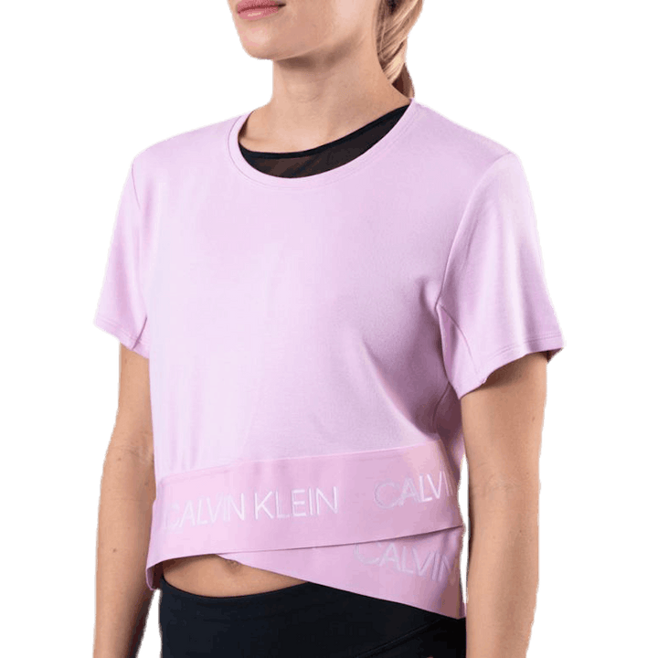T-shirt court à manches courtes rose