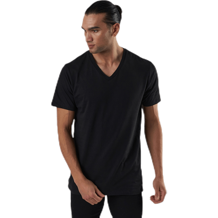 S/S V Neck 3-Pack Black