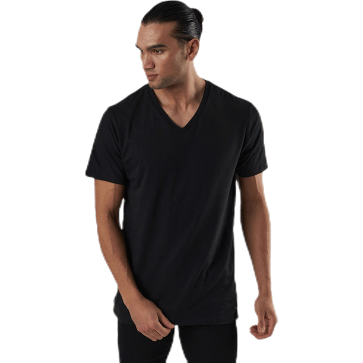 S/S V Neck 3-Pack Black