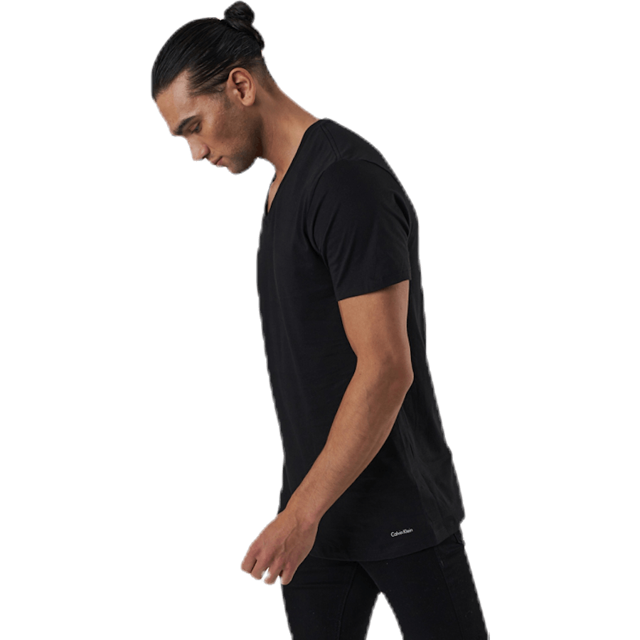 S/S V Neck 3-Pack Black