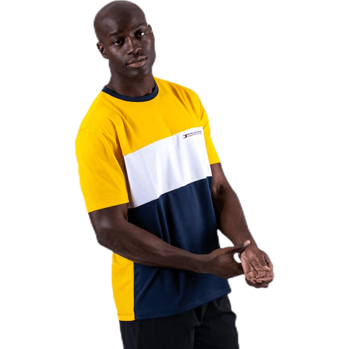 Colourblock Logo Tee Gold