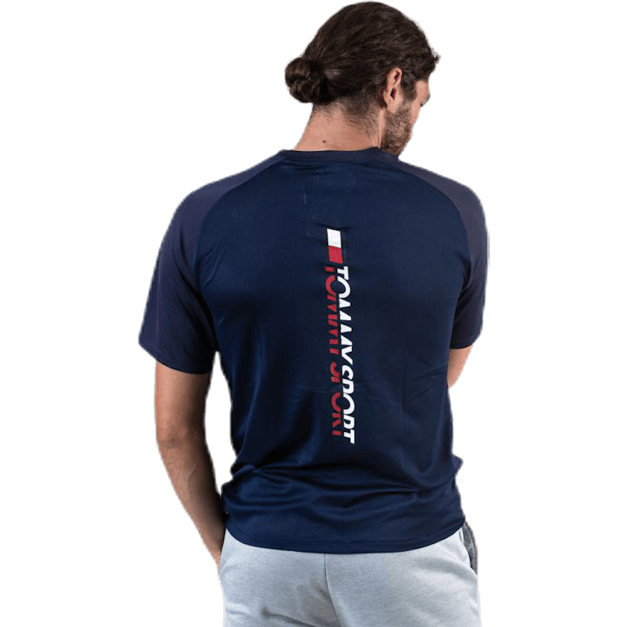 Mesh Back Logo Tee Blue