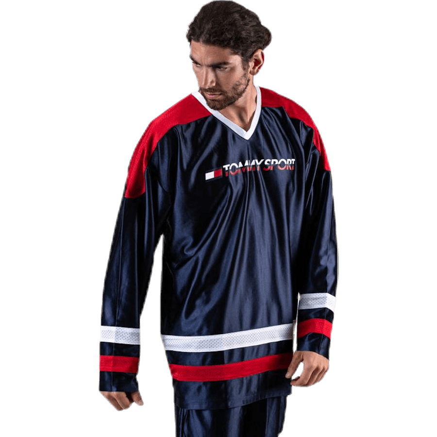 Blokové tričko s dlhým rukávom a logom Blue