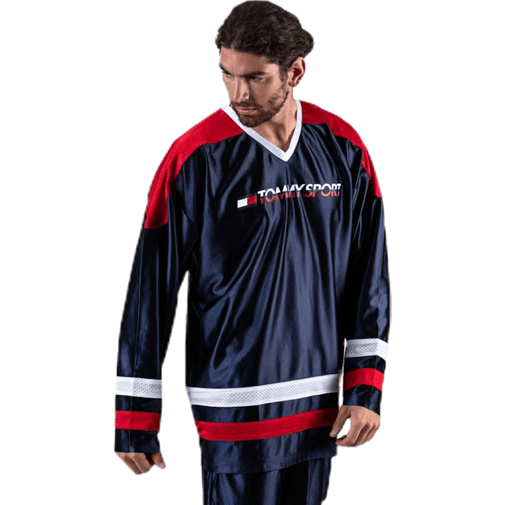 Blokové tričko s dlhým rukávom a logom Blue