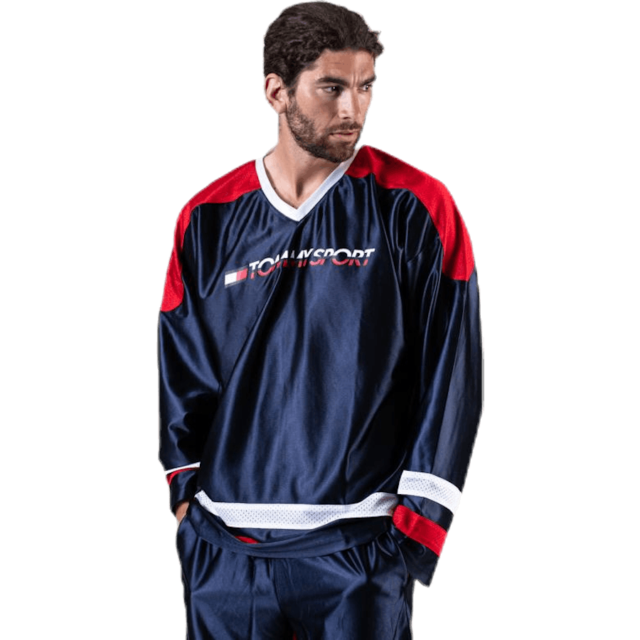 Blokové tričko s dlhým rukávom a logom Blue