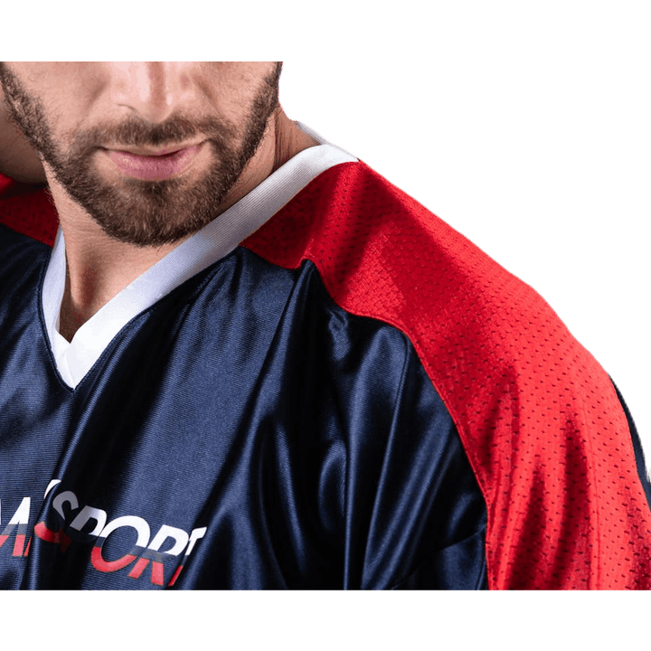 Blokové tričko s dlhým rukávom a logom Blue